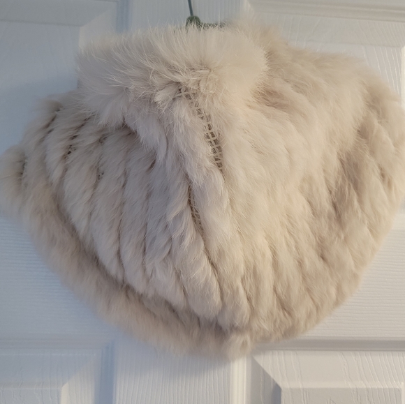 Souris Mini authentic rabbit fur winter cape for toddler - Picture 2 of 2
